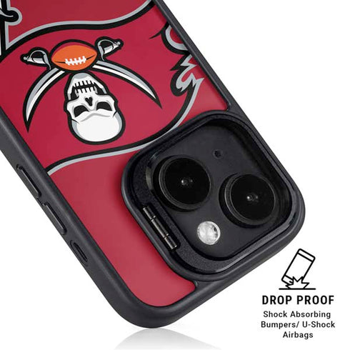 NFL Tampa Bay Buccaneers Large Logo iPhone 15 Kickstand Case